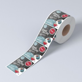 Selbstklebende Etiketten Sticker Aufkleber auf Rolle in...